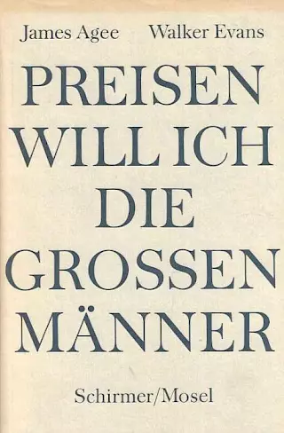 Cover: Preisen will ich die großen Männer