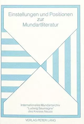 Cover: „Einstellungen und Positionen zur Mundartliteratur“