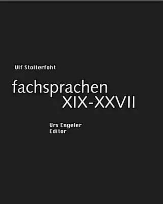 Cover: fachsprachen XIX–XXVII