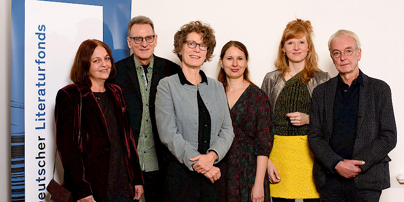 Sabine M&uuml;ller, Holger Fock, Annette Pehnt, Grit Kr&uuml;ger, Anja Kampmann, Jens Sparschuh (v.l.)